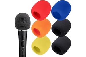 YOUSHARES On Stage Ball-Type Pop Filter Windscreen - 6 Pack Mic Cover Foam for SM58, Dynamic Microphone, Studio Microphone an