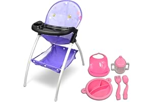 Anivia Baby Doll High Chair, Toy High Chair for Baby Doll (DH010A Purple)