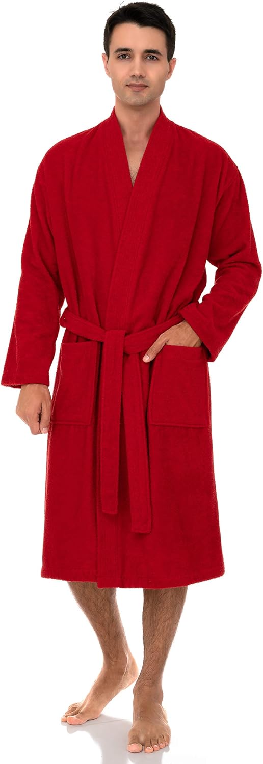 TowelSelections Men’s Robe, Turkish Cotton Terry Kimono Bathrobe at  Men’s Clothing store