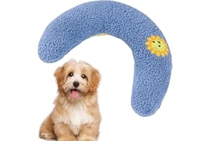 Dog Calming Pillow - U-Shaped Neck Pillow for Pet Cats and Dogs | Comfortable Plush Sleeping Pillow for Indoor Cats | Half Do