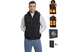 Rrtizan Heated Vest for Men,Lightweight Electric Heating Vest with Battery Pack for Winter Outdoor Hunting Skiing Hiking work
