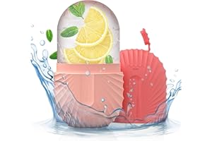 AQUUAERA Ice Roller for Face and Eye，Ice Cube Roller Massager for Skin Women Care Tools, Naturally Conditioning De-Puff Eye Bags, Reduce Migraine Pain， Reusable Massage Silicone Ice Mold （Pink）