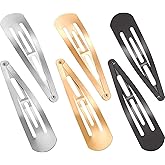 Geyoga 30 Pieces 4 Inch Metal Snap Hair Clips for Women Snap Barrettes Nonslip Large Women Hair Accessories