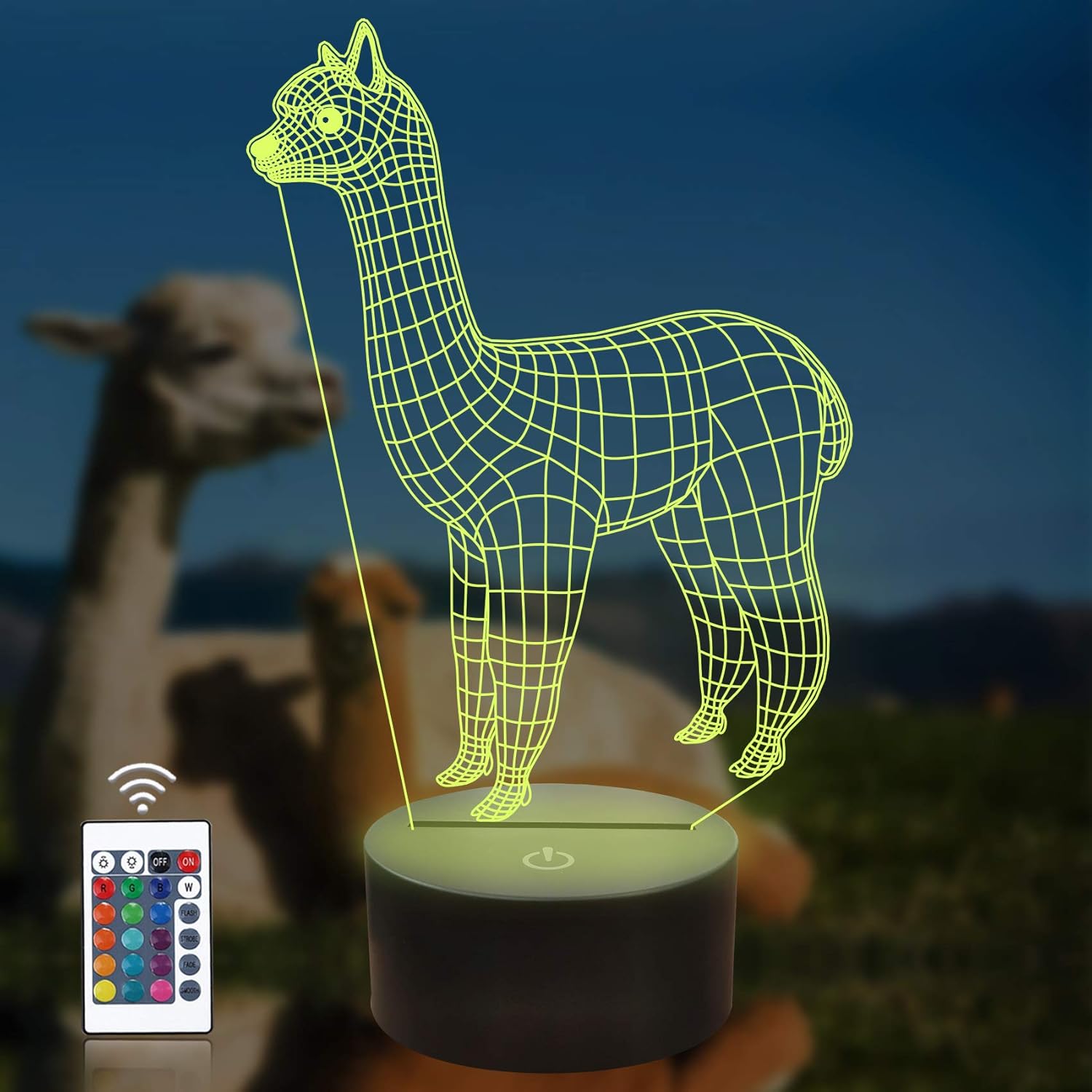 CooPark Alpaca Llama 3D Night Light