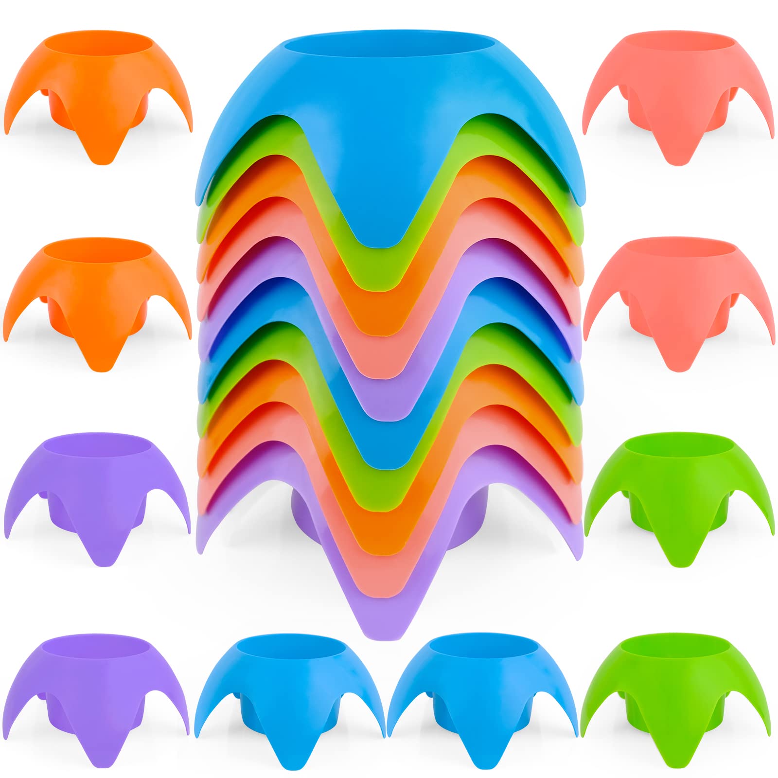 Photo 1 of 10 Packs Beach Cup Holder-Sand-Free Drink Holder,Multi-Functional Sand Cup Holder for Beverage Phone Sunglasses Keys,Beach Accessories for Vacation Must Haves Beach Gear for Beach Trip(Multi-Color)