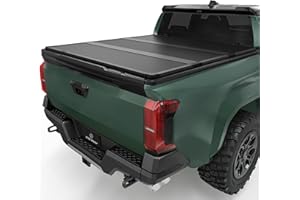 YITAMOTOR FRP Hard Tri-Fold Truck Bed Tonneau Cover Fits for Toyota Tacoma 2024 2025 6 ft Bed with Deck Rail System (Excl. Trail Edition)