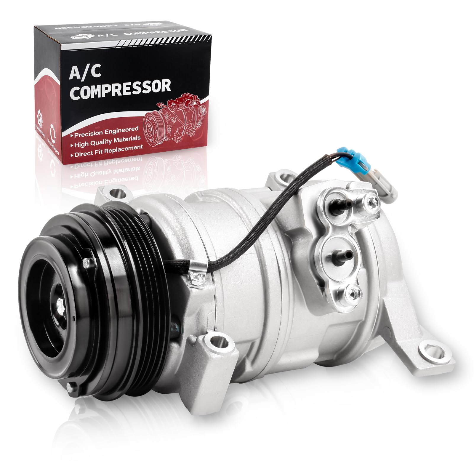 Photo 1 of AC Compressor Compatible with 2001-2013 Silverado 1500, 2001-2014 Tahoe, 2001-2014 Suburban 1500, 2001-2013 Sierra 1500, 2001-2014 Yukon Replace 10364873 15068853 15068854 15081861 15100337 15100338