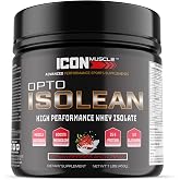 Icon Muscle Isolean Whey Protein Isolate Powder, Strawberry, 1 Pound