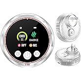 HAKINAKU 4-in-1 Plug in Smoke & Carbon Monoxide Detectors Combo Built-in 1000mAh Backup Battery Plug&Play 85dB Alarm [CO Smoke Temp Humidity Combination] Senor for Home Hotel Travel (White, 1 Pack)