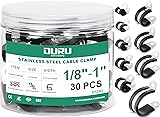 OURU 30PCS Stainless Steel Cable Clamps 9