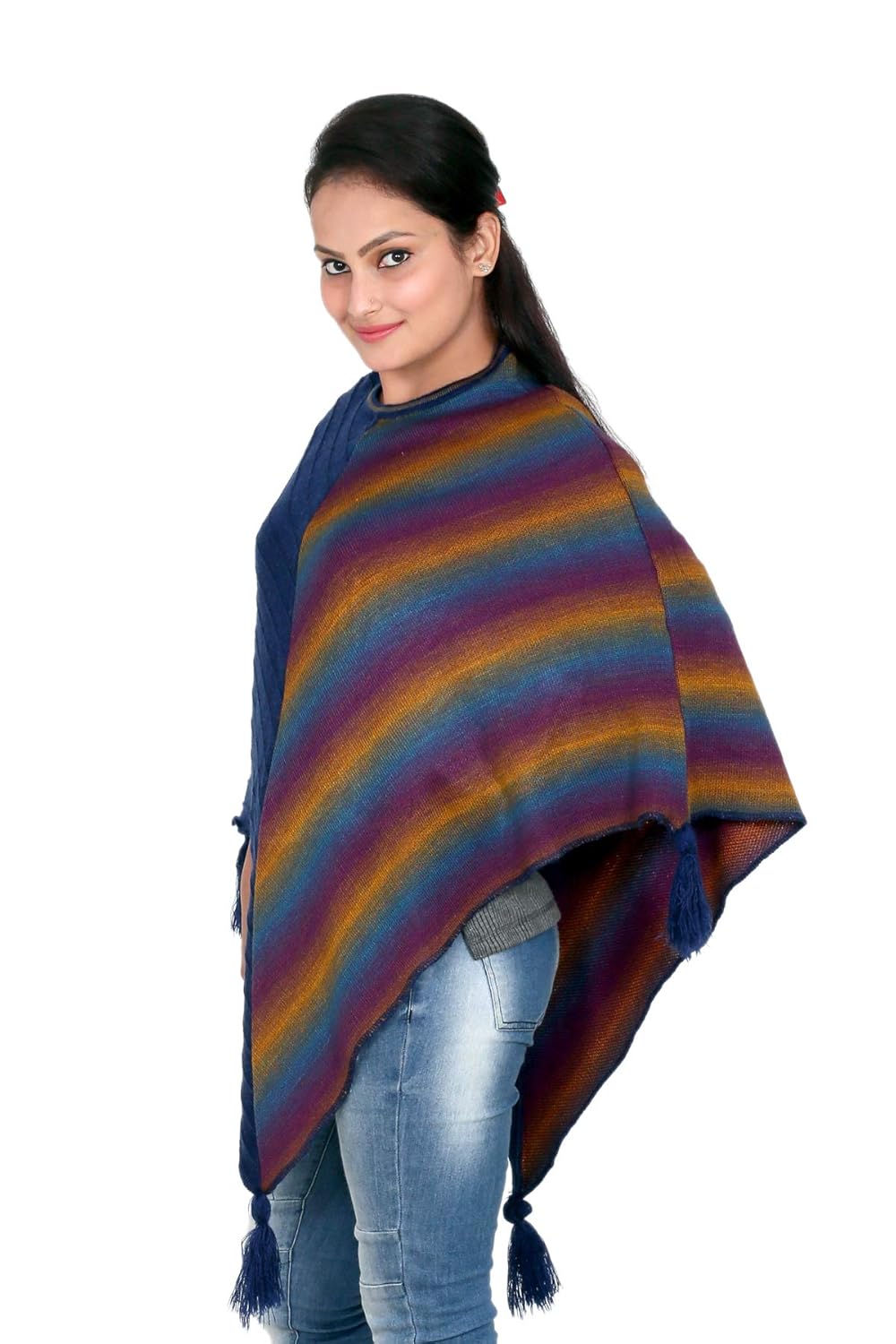 woolly 2018 latest pullover cardigan womens ponchoes capes sweater tops-rs1867