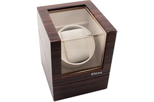 Single Watch Winder by Versa - Elite Automatic Watch Winder - Quiet Japanese Motor - 12 Settings - Compatible with Rolex's, Cartier, Omega, and More