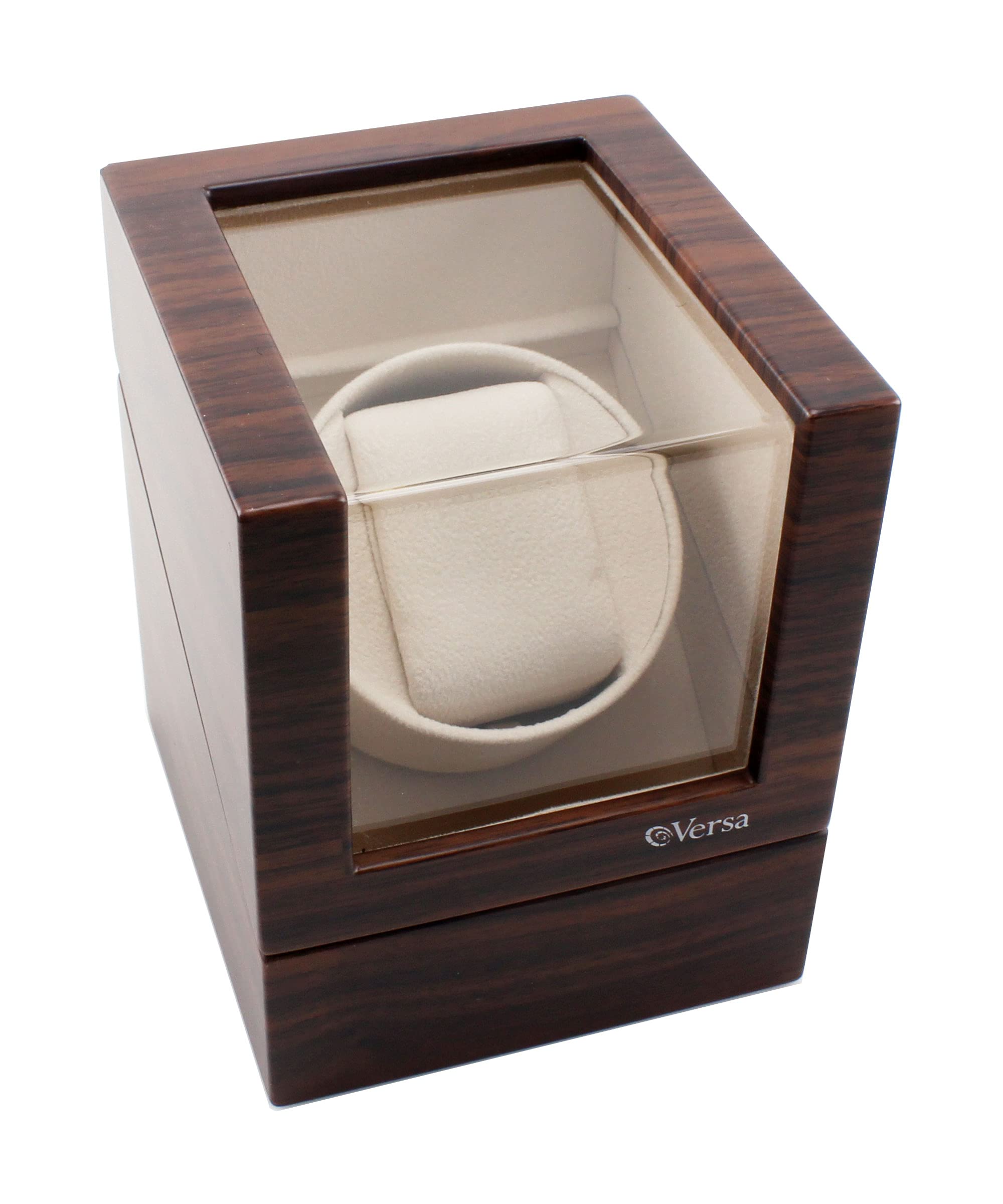 Versa Single Watch Winder Elite Automatic Watch Winder - Quiet Japanese Motor - 12 Settings - Compatible with Rolex's, Cartier, Omega, and More