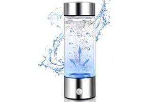 OYOMUTK Hydrogen Water Bottle with PEM SPE Technology - Essentials 2024 for Men Women - Rechargeable Hydrogen Water Generator with Gift Box, Hydrogen Water Ionizer Machine for Home Office Travel (Silver)