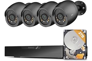 ARENTI PoE Security Camera System, 5MP PoE Cameras Outdoor with H.265 8CH NVR for Home Surveillance System, AI Detection, 2 Way Audio, No Subscription, 2TB HDD, 24/7 Recording