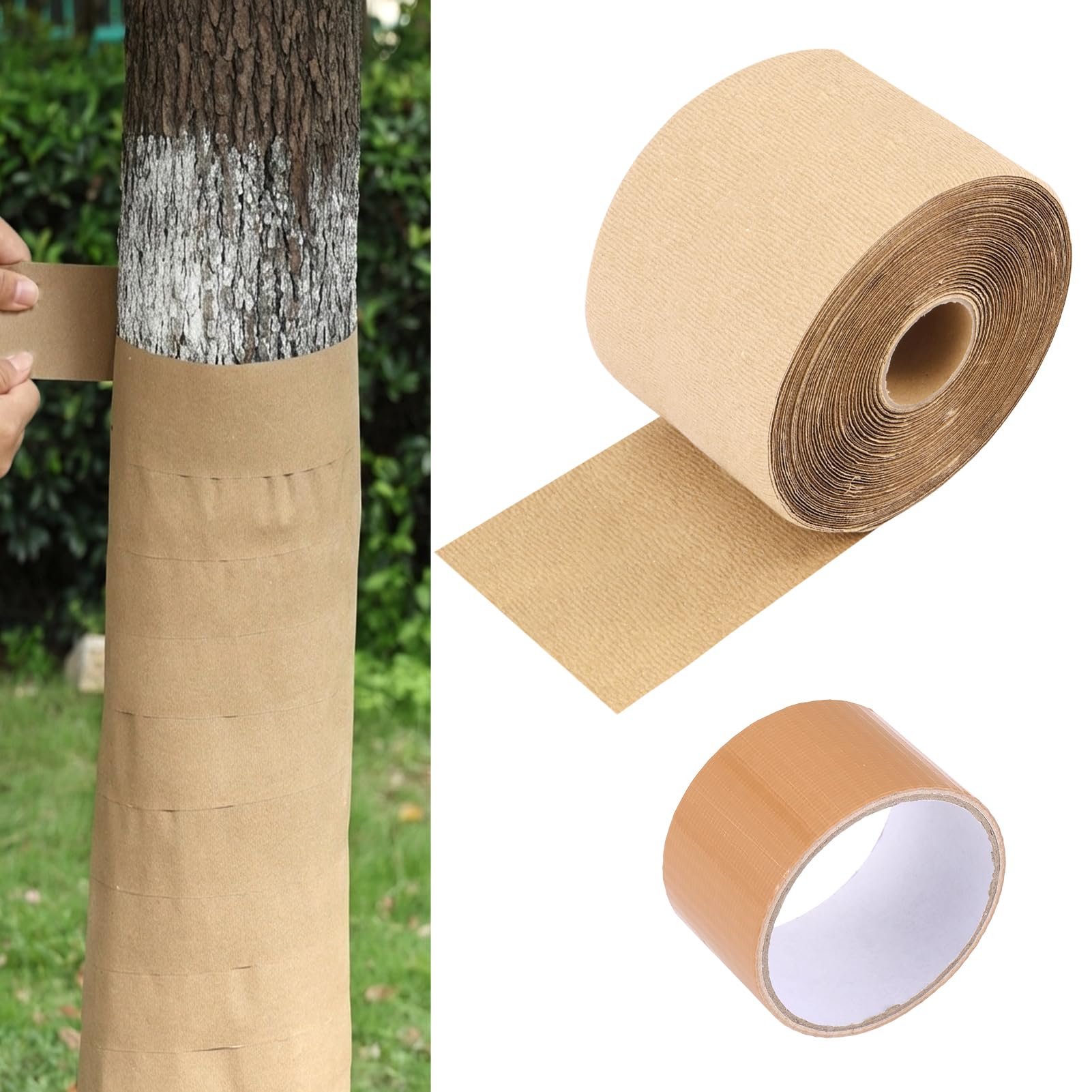 Paper Tree Protector YEXEXINM 213FT Paper Tree Wrap for Damaged Bark Repair 3.1