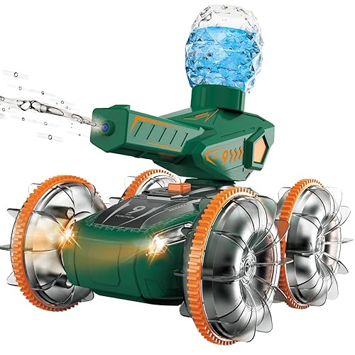 Britik Remote Control Cars Toys for Kids 3-12 Years Old: Remote Control Boat for Boys Electric RC Truck Gifts for Boys Age 3 4 5 6 7 8 9 10 11 12 Birthday Presents Pool Bath Outdoor Water Games Play