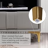 LOLYSIC 8 Pcs Gold Metal Furniture Legs 13cm Heavy Duty Triangle view 4