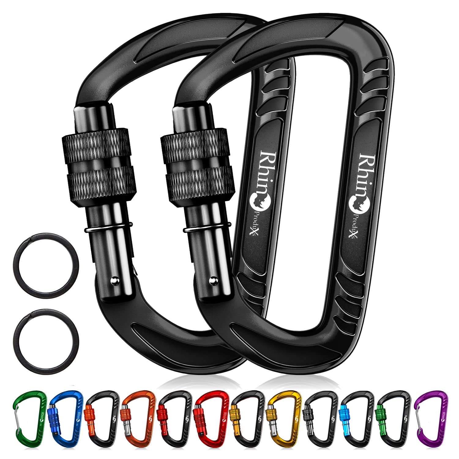 12kN (2697 lbs) Heavy Duty, Locking, Auto Locking, Wiregate Carabiner Clips, for Securing Pets, Outdoor, Camping, Hiking, Hammock, Dog Leash Harness, Keychains