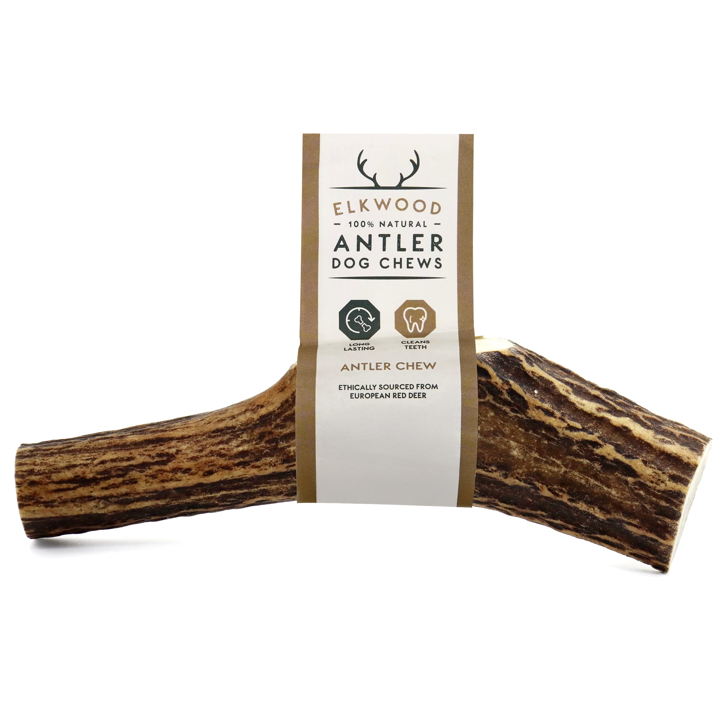 Elkwood Deer Antler Dog Chew Toy | Durable & Ethically-Sourced Antler Chews for Power Chewers – Rich in Calcium & Minerals