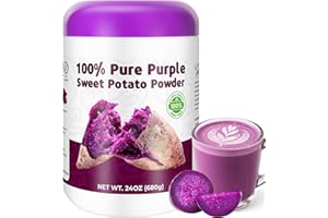 SIHASO Purple Sweet Potato Powder 24oz (680g) - Natural Food Coloring for Baking, Drinks & Smoothies｜Ube/Purple Yam Alternative, Non-GMO, Gluten-Free, Resealable Fresh Pack
