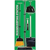 5S Housekeeping Shadow Board Broom Station Green (Board Only)