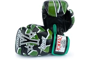 YOKKAO Breathable Microfiber Muay Thai Boxing Glove - Black, Red, Blue, White, Yellow, 8oz, 10oz, 12oz, 14oz, 16oz Gloves