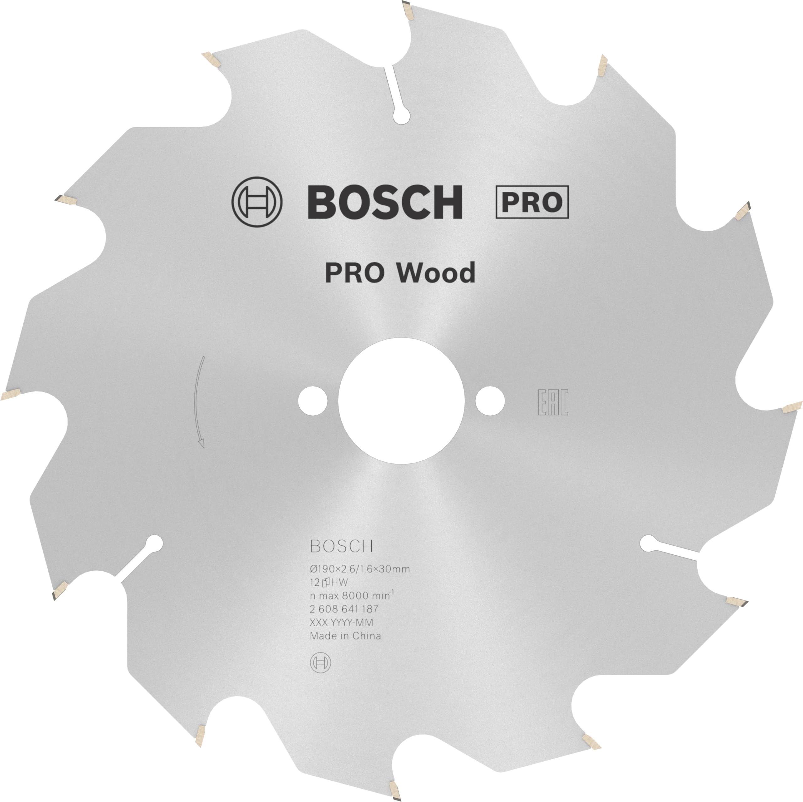 Bosch 1x PRO Wood Circular Saw Blade for Corded Hand-Held Circular Saws (for Softwood, Hardwood, Ø mm, Professional Accessory Hand-Held Circular Saw)