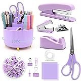 Purple Desk Accessories, UPIHO Rotating Pen Holder