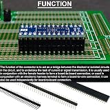 DAOKAI 30x 2.54mm 40 Pin Single Row Header Connectors Male Female Right Angle view 4