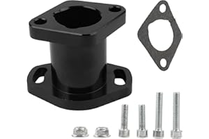 POWERMOTOR Motorcycle Carburetor Interface,CNC Universal Intake Pipe Manifold for Mikuni VM22 PZ19 PZ26 Carb Accessories Intake Pipe Manifold Dirt Pit Bike Adapter(Black)