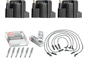 Yoshi Motors Pack of 3 Ignition Coil + 6 Iridium Spark Plug + Wireset Replacement For Chevrolet Impala Monte Carlo Buick Chevrolet 3.8 V6 1103662 1103608 8104724010 8104683910 8011038300 DR39 GN10123