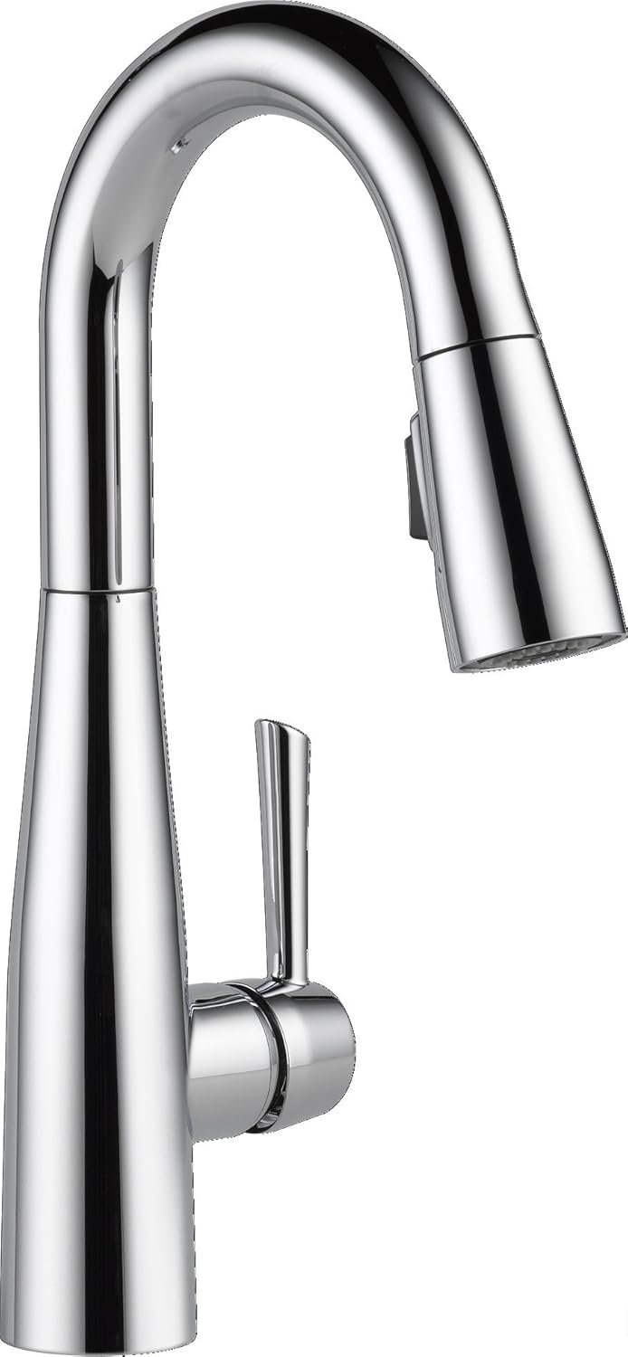 Delta Faucet Essa Single-Handle Bar-Prep Kitchen Sink Faucet with Pull Down Sprayer and Magnetic Docking Spray Head, Chrome 9913-DST - - 