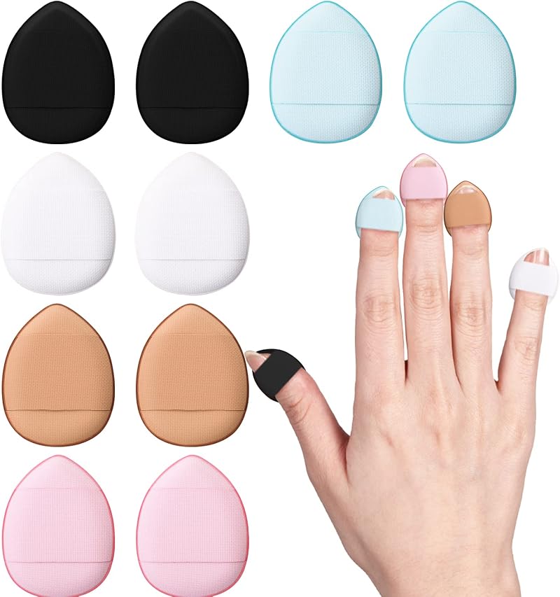 WLLHYF 10 Mini Triangle Makeup Sponges for Loose Powder Foundation Wet Dry