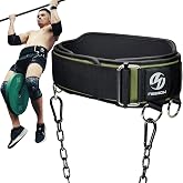 2-in-1 Weightlifting Belt &amp; Dip Belt with 41 IN Steel Chain, Double-Layer Design, Powerlifting Gym Belt for Pull Up, Squat, Deadlifts &amp; Added Weight Training, Unisex for Men &amp; Women