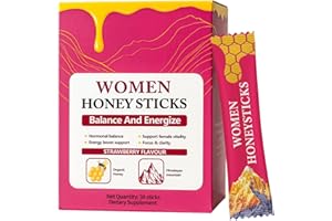 RULINAL Shilajit Honey Sticks for Women, Strawberry Honeysticks, Natural Energy & Vitality Booster with Shatavari & Saffron for Hormonal Balance, Focus & Stamina | 30 Sticks (1)