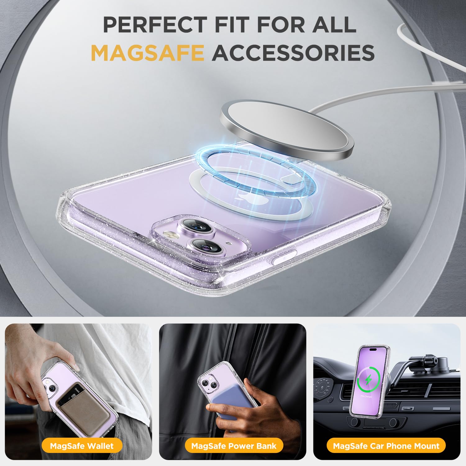 Miracase Magnetic for iPhone 14 Case 6.1
