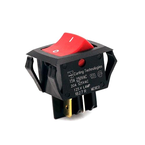 Carling On Off Illuminated Rocker Switch 20A 125V 15A 250V DPST in ...
