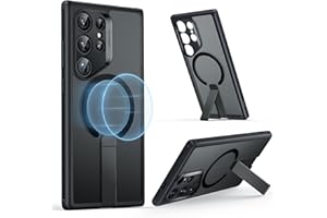 ESR for Samsung Galaxy S24 Ultra Case with Kickstand, Compatible with MagSafe, Magnetic Case for Samsung Galaxy S24 Ultra, 3 Stand Modes, Military-Grade Protection, Shockproof Case,Black