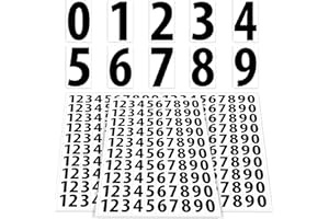 1200 Pcs Number Labes, 1" x 0.5" Waterproof Mailbox Number Stickers, Consecutive Numbers 0-9, Self-Adhesive and Residue-Free,