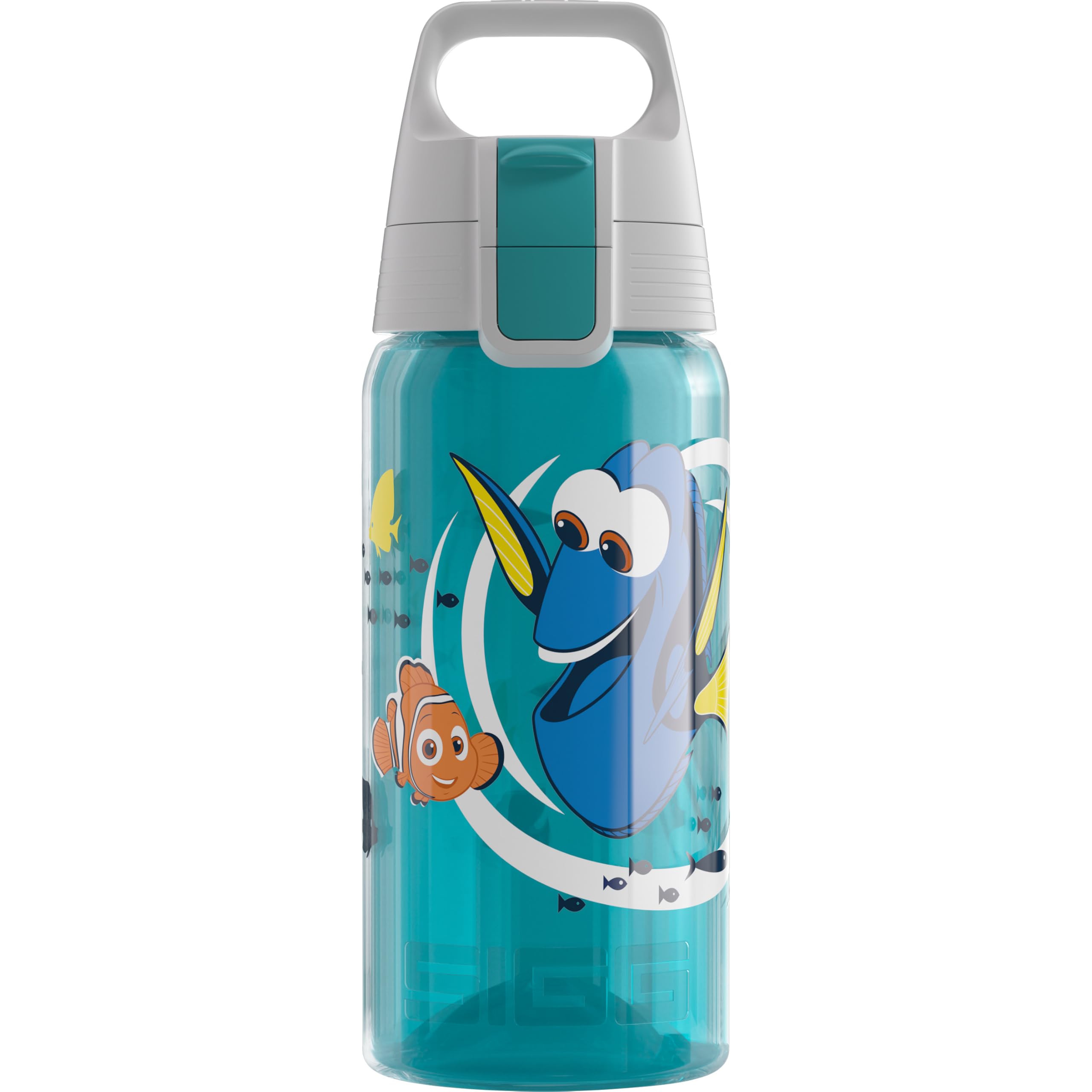 Sigg - Sports Water Bottle For Kids - Viva One Dory (Disney) - Suitable For Carbonated Drinks - Leak-Proof - Dishwasher Safe - BPA Free - For School & Sports - Blue - Finding Nemo Design - 0.5L — image 1