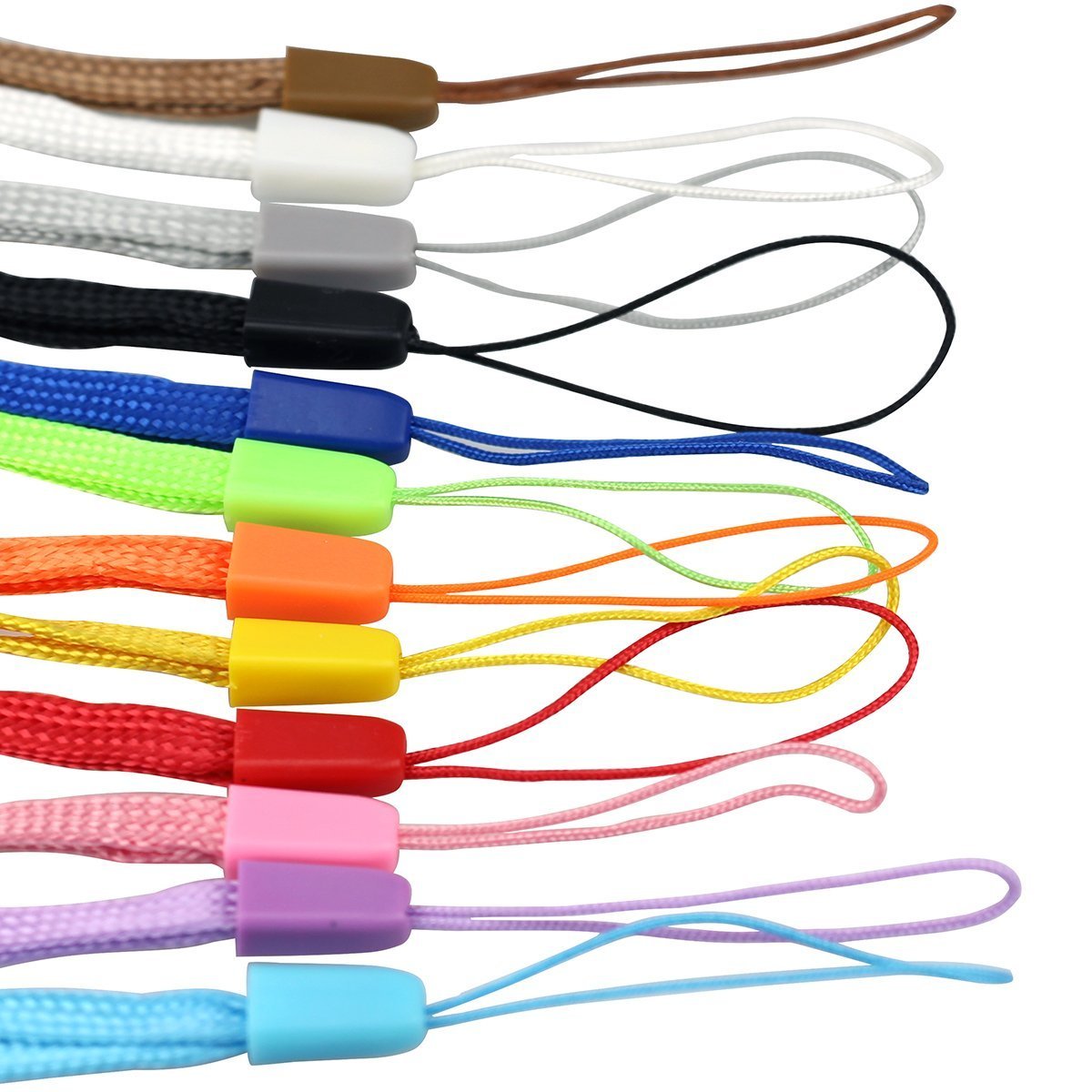 24 Pcs Naisidier 6.9\'\' Hand Wrist Lanyard Strap, String Holder for USB Flash Drives, Key Chains, ID Name Tag, Assorted Colors