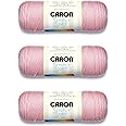 3-Pack Caron Simply Soft 100% Acrylic Yarn ~ SOFT PINK # 9719 ~ 6 oz. Skeins