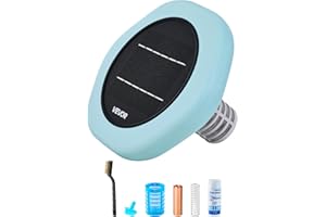 VEVOR Solar Pool Ionizer, Hexagon Copper Pool Ionizer Up to 45000 Gal, Floating Automatic Water Cleaner and Purifier, Chlorin