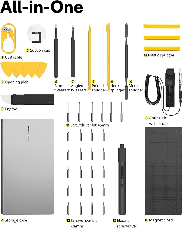 Präzisions-Schraubendreher-Set, 48 in 1 Magnetische Bits, Werkzeug