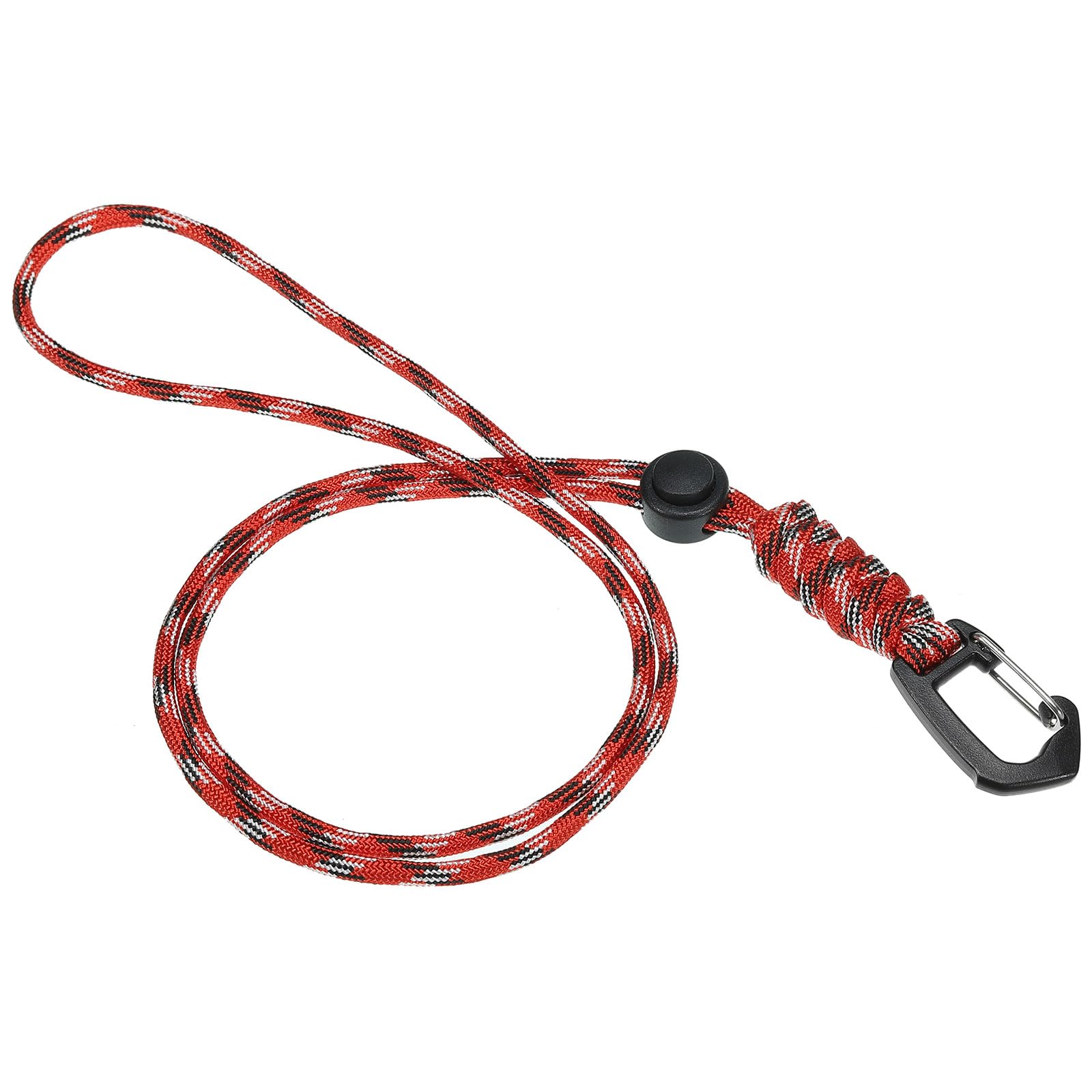 PATIKIL Badge Lanyard 18.8 Inch, Necklace Keychain Cord Metal Clasp Hook Ring Strap for Keys Whistle ID Card Badge Holder, Camo Red