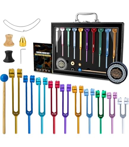 Amazon.com: Hugbow 10 PCS Unweighted Tuning Fork for Healing Set