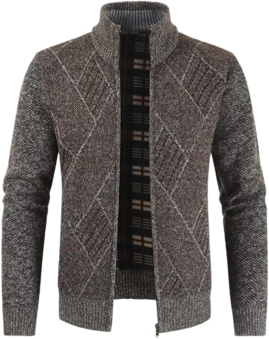 Fleece-Jacke Herren - Lässiger Cardigan Mit Reißverschluss | Weicher Strickpullover Mit Taschen