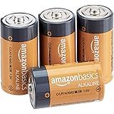 Amazon Basics 12 Pack C Cell All-Purpose Alkaline Batteries, 5-Year Shelf Life, Easy to Open Value Pack