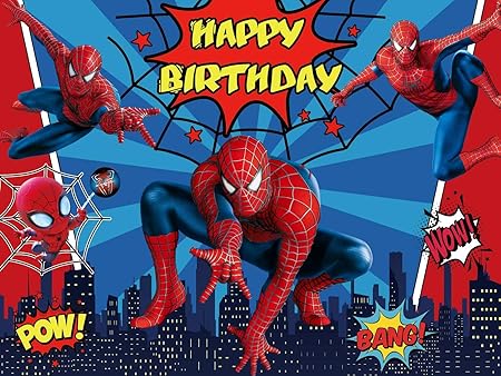 Amazon Co Jp スパイダーマン 背景 マーベル 誕生日 スーパーヒーロー 男の子 パーティー用品 キッズ バナー写真デコレーション Cameras
